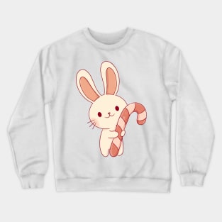 Bunny with candy cane Crewneck Sweatshirt